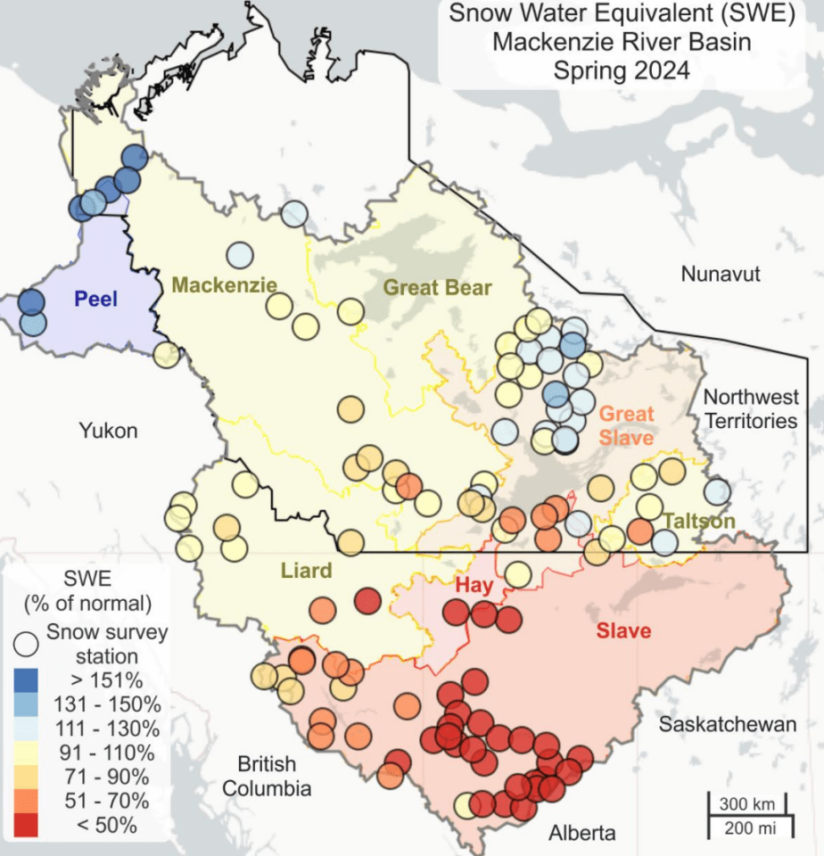 Snow water equivalent spring 2024
